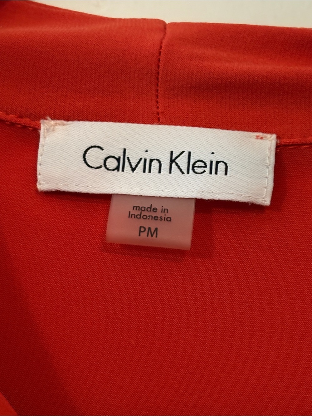 Calvin Klein Orange Knot-Neck Sleeveless Camisole - Picture 3 of 8